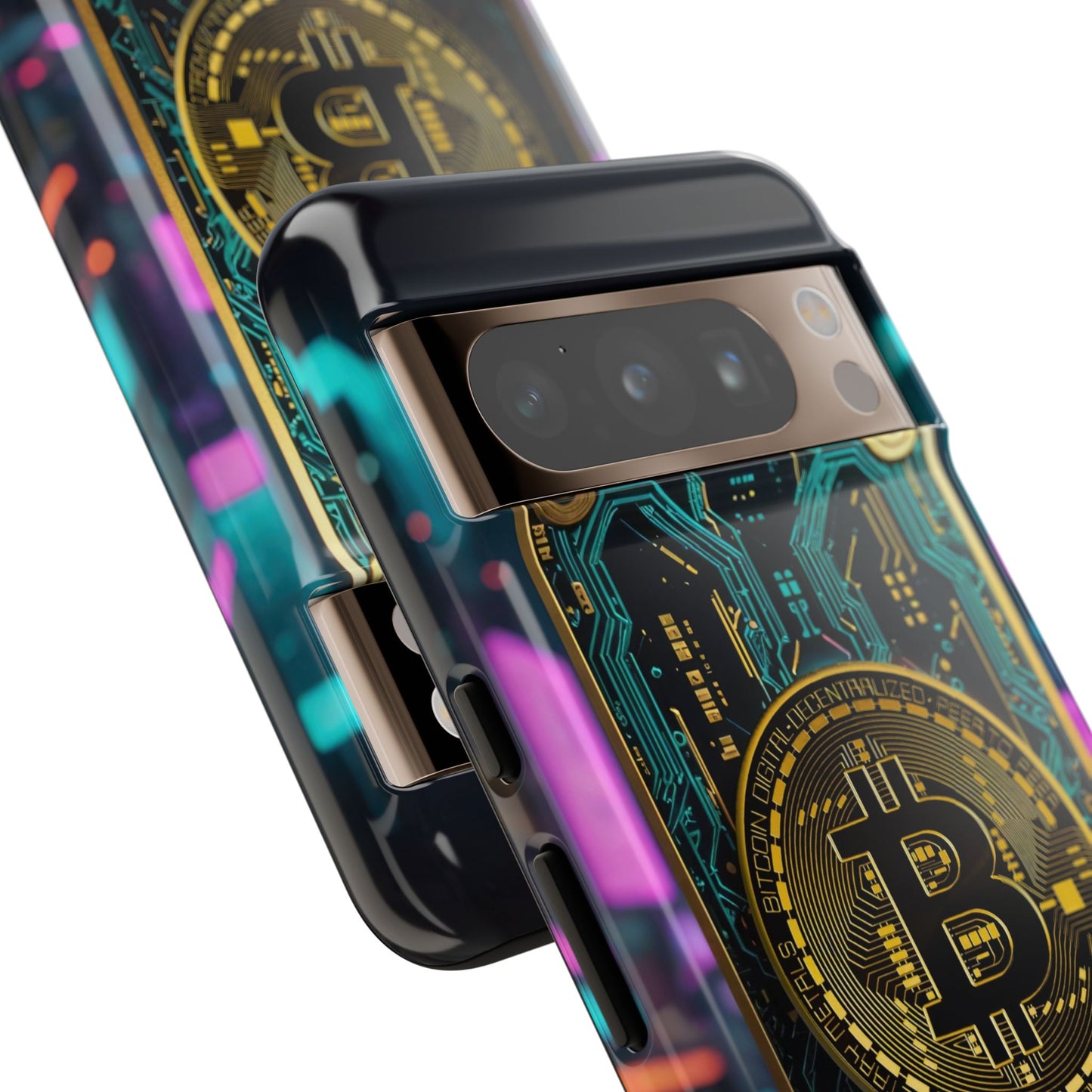 Bitcoin Google Pixel Phone Case - Tough Cases with Cryptocurrency Design