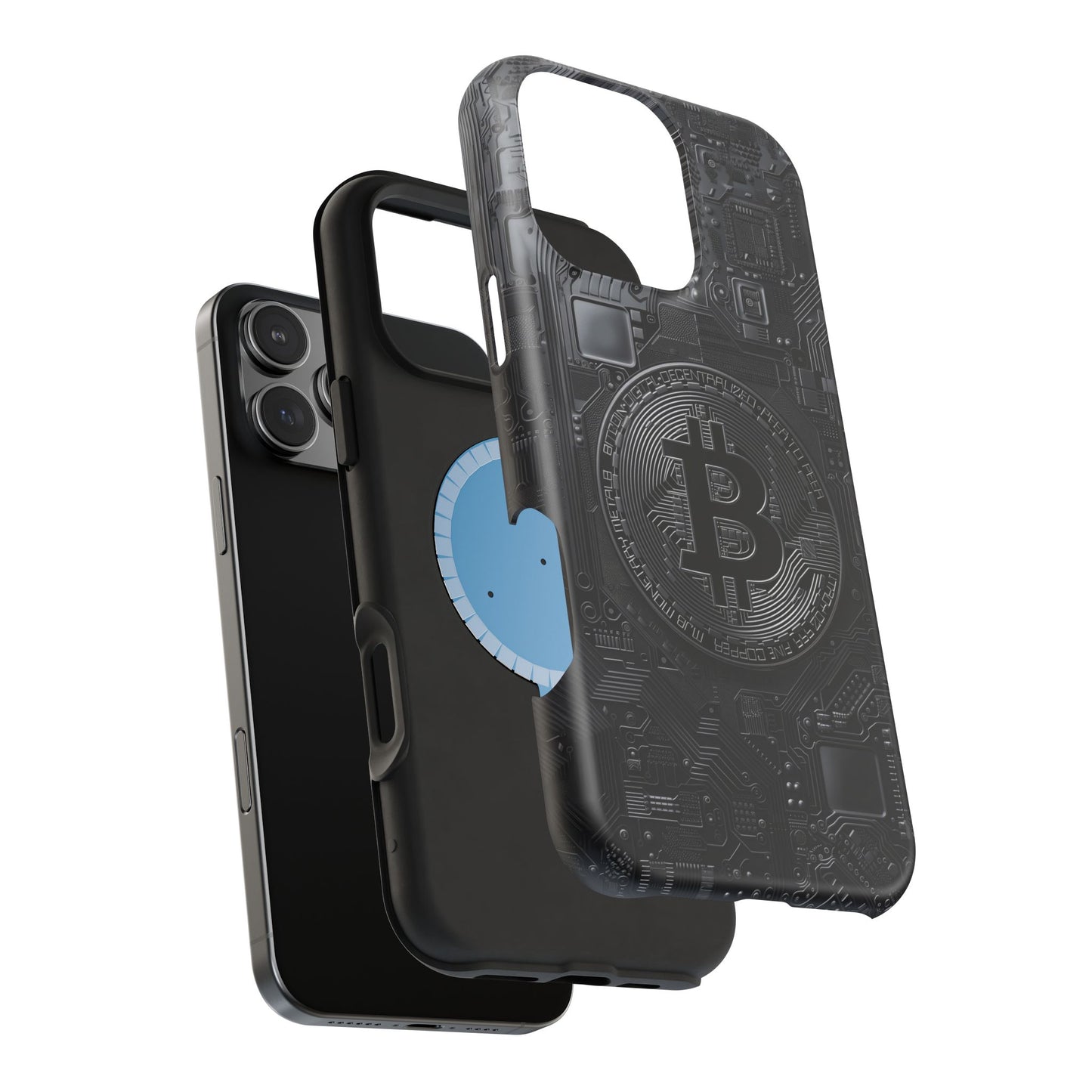 Black Bitcoin Magnetic iPhone Cases - Ideal for Tech Enthusiasts