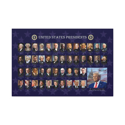 US Presidens Gallery Canvas Art Print, 2025