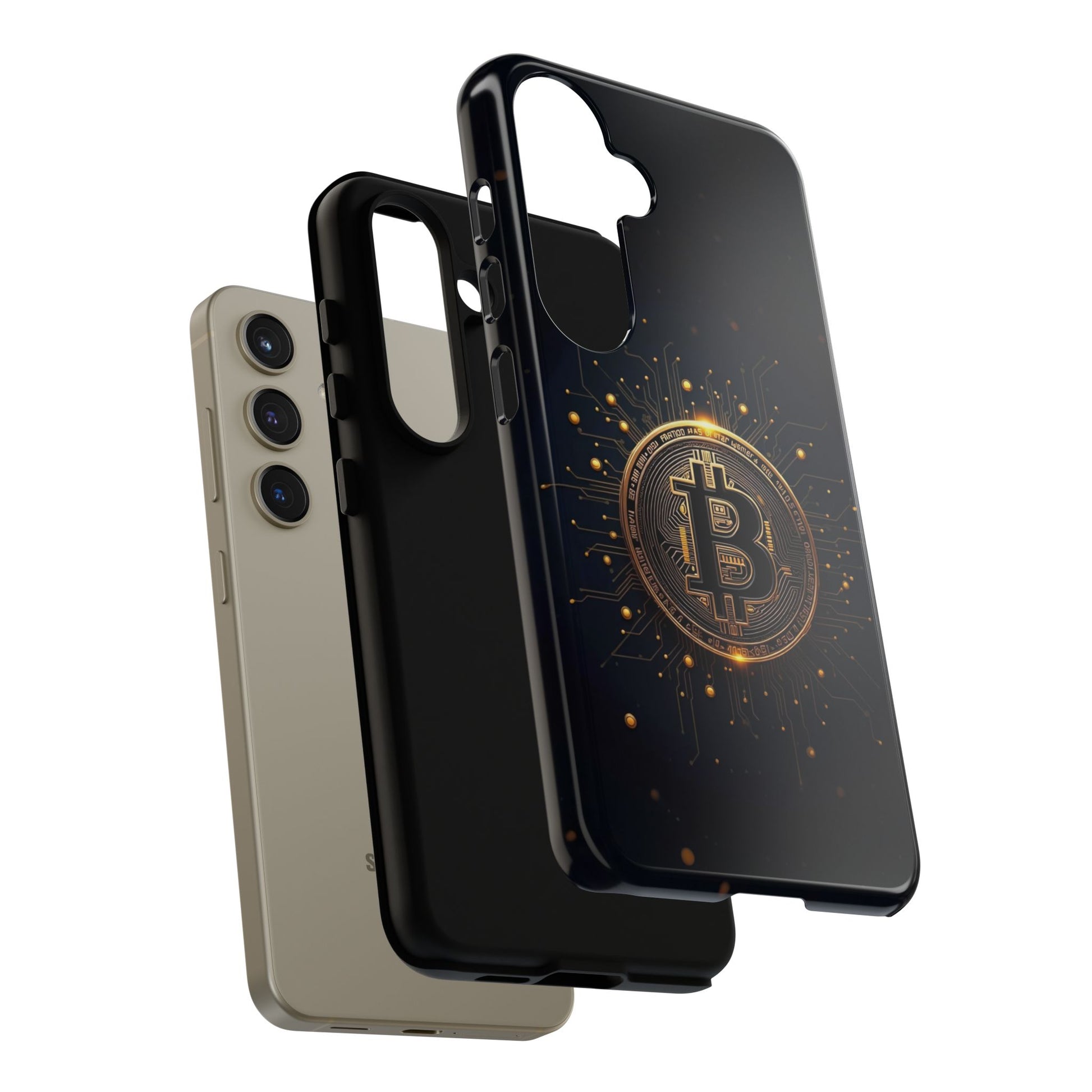 Bitcoin Samsung Tough Case for Smartphones, Crypto Lover Phone Accessory