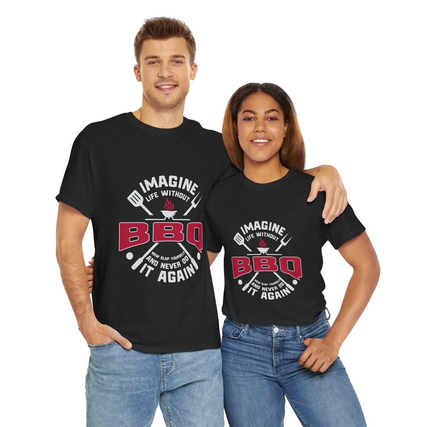 BBQ Lovers Unisex Heavy Cotton Tee - 'Imagine Life Without BBQ'