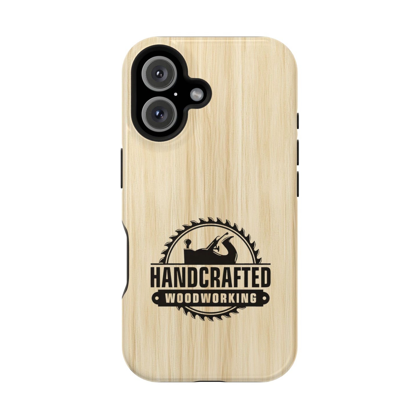 Handcrafted Woodworking Logo Magnetic Phone Cases