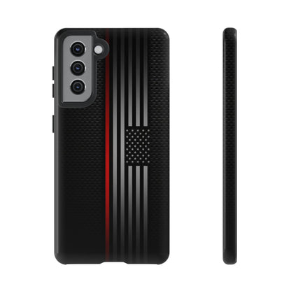 Elegant Patriotic Samsung Phone Case, Thin Red Line Design