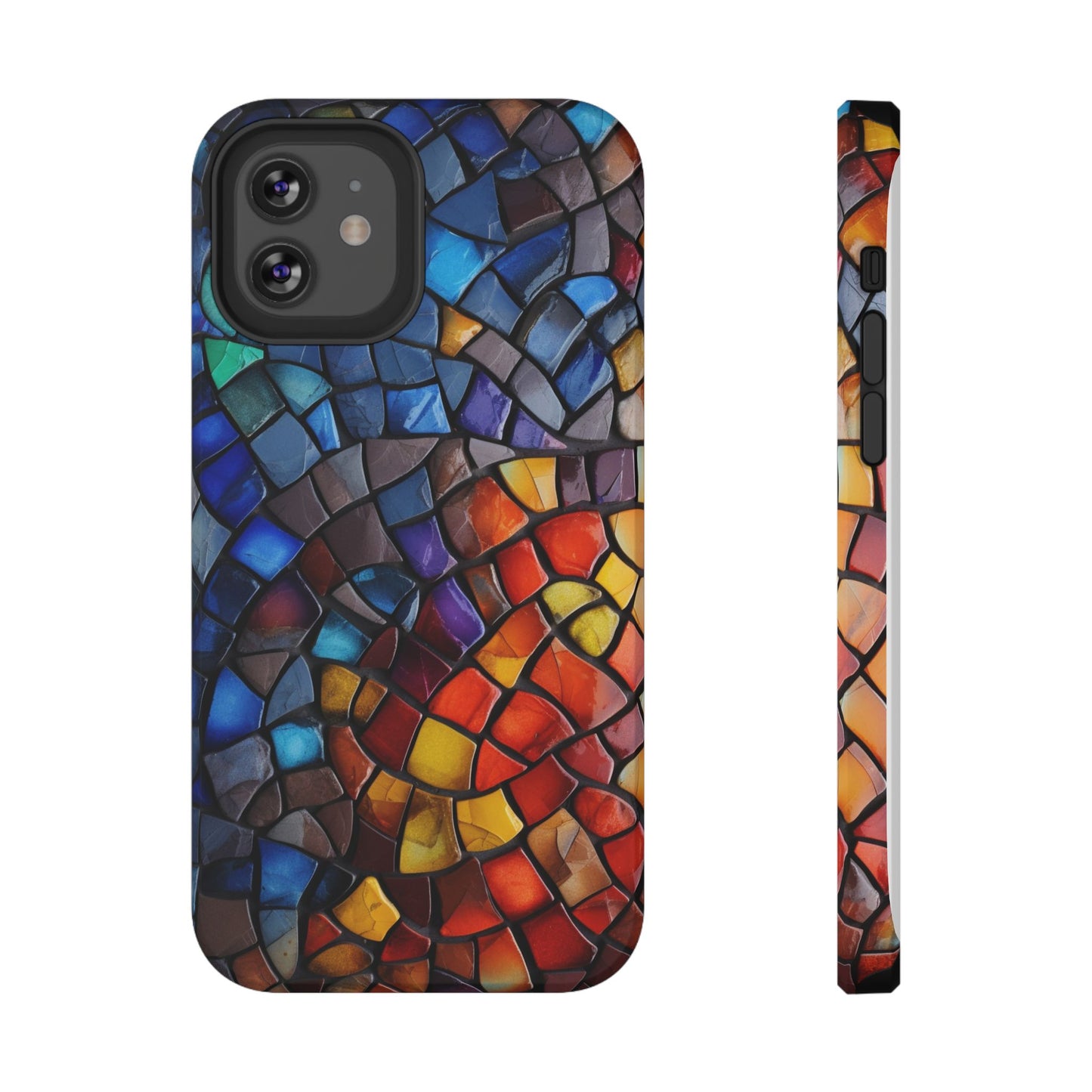 Stained Glass Impact-Resistant Phone Case, Colorful Phone Cover