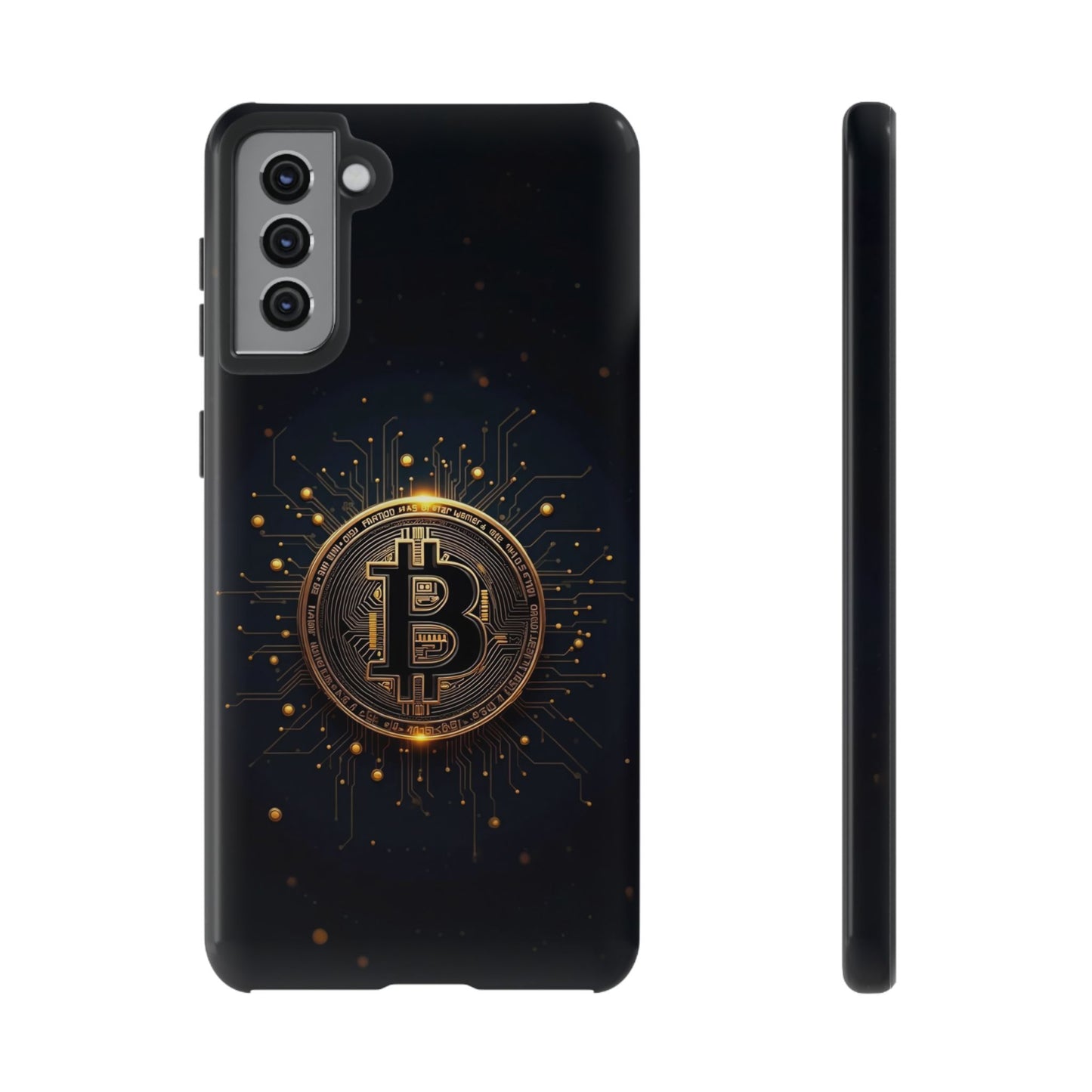 Bitcoin Samsung Tough Case for Smartphones, Crypto Lover Phone Accessory