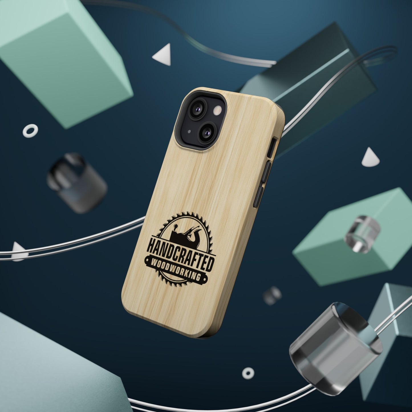 Handcrafted Woodworking Logo Magnetic Phone Cases