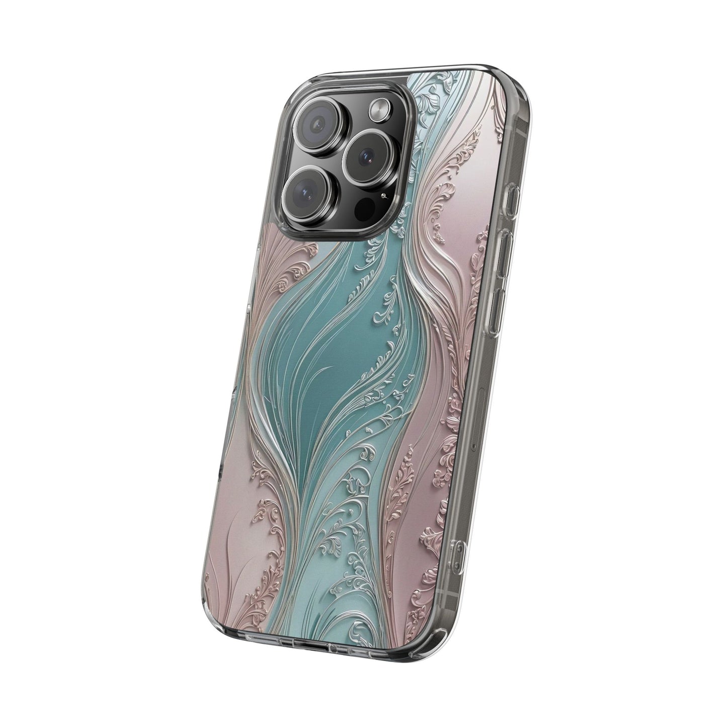 Elegant Clear Phone Cases,  Abstract Design