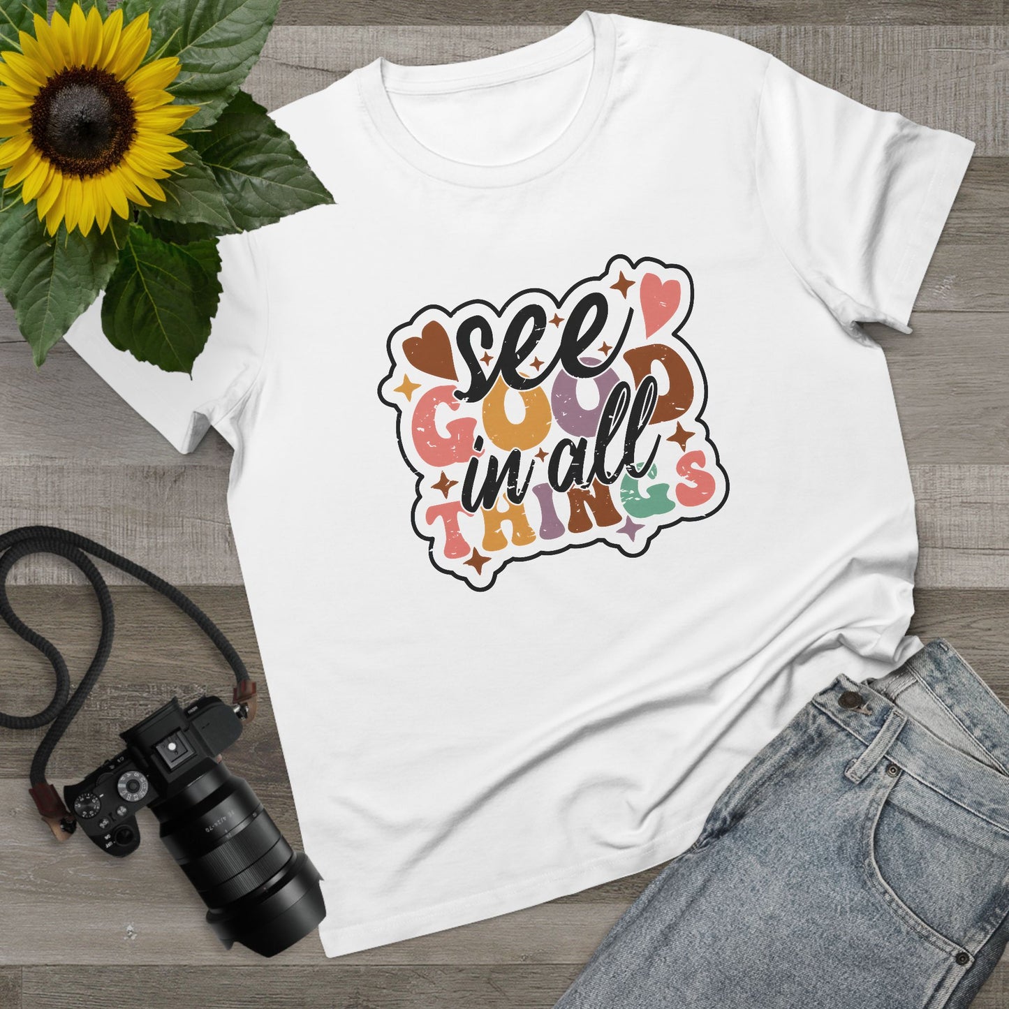 Inspirational Women's Maple Tee - "See Good in All Things" - Casual, Uplifting Apparel
