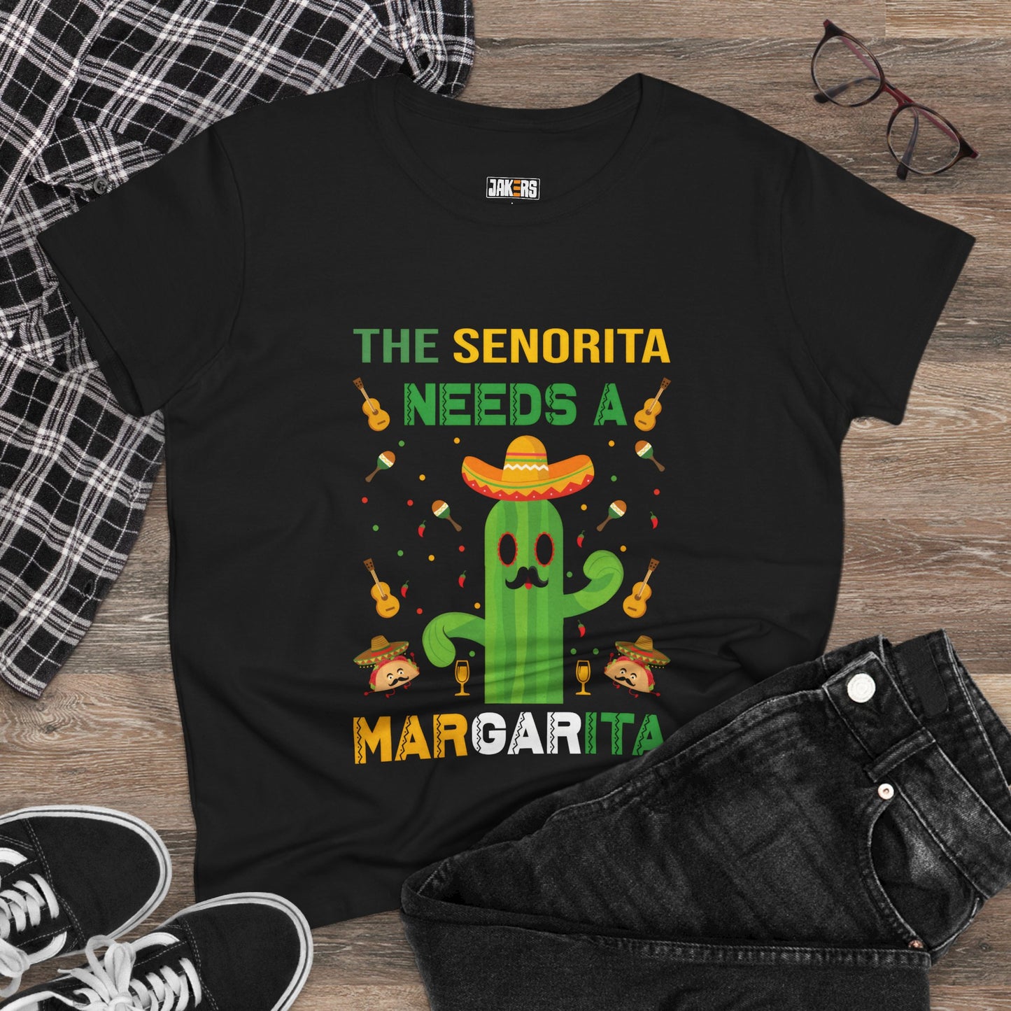 Cactus Margarita Tee - Fun Women's Cotton T-Shirt for Fiesta Celebrations