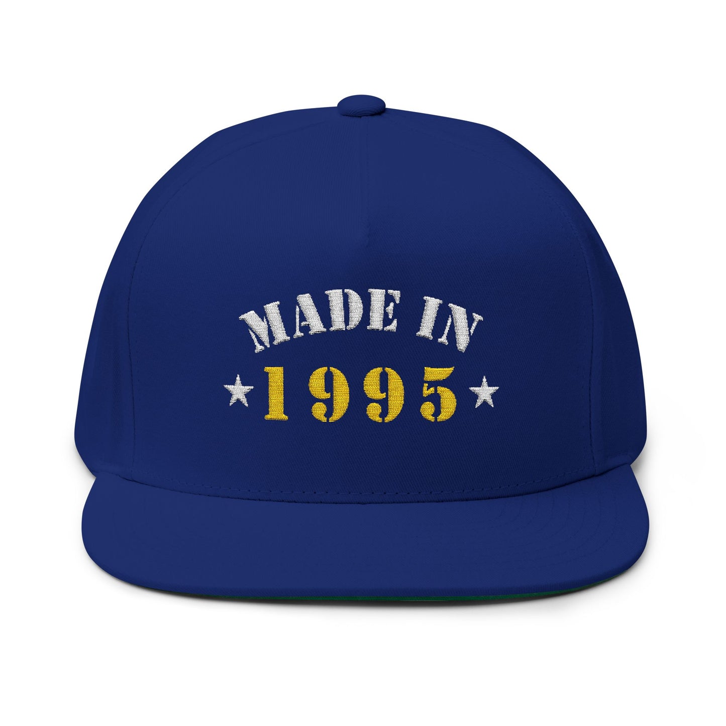 Custom Embroidered Flat Bill Cap – "Born in..." Birthday Hat