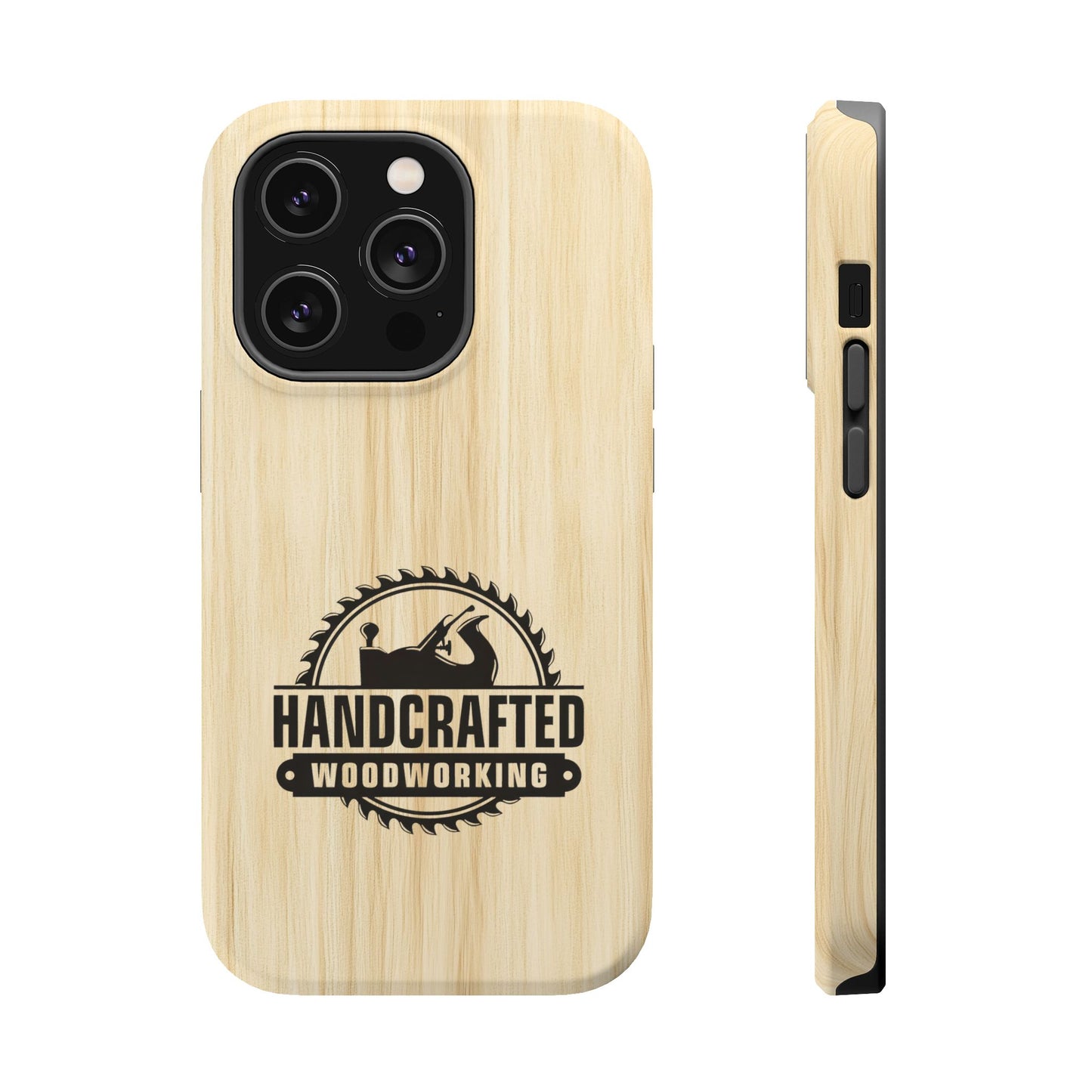 Handcrafted Woodworking Logo Magnetic Phone Cases