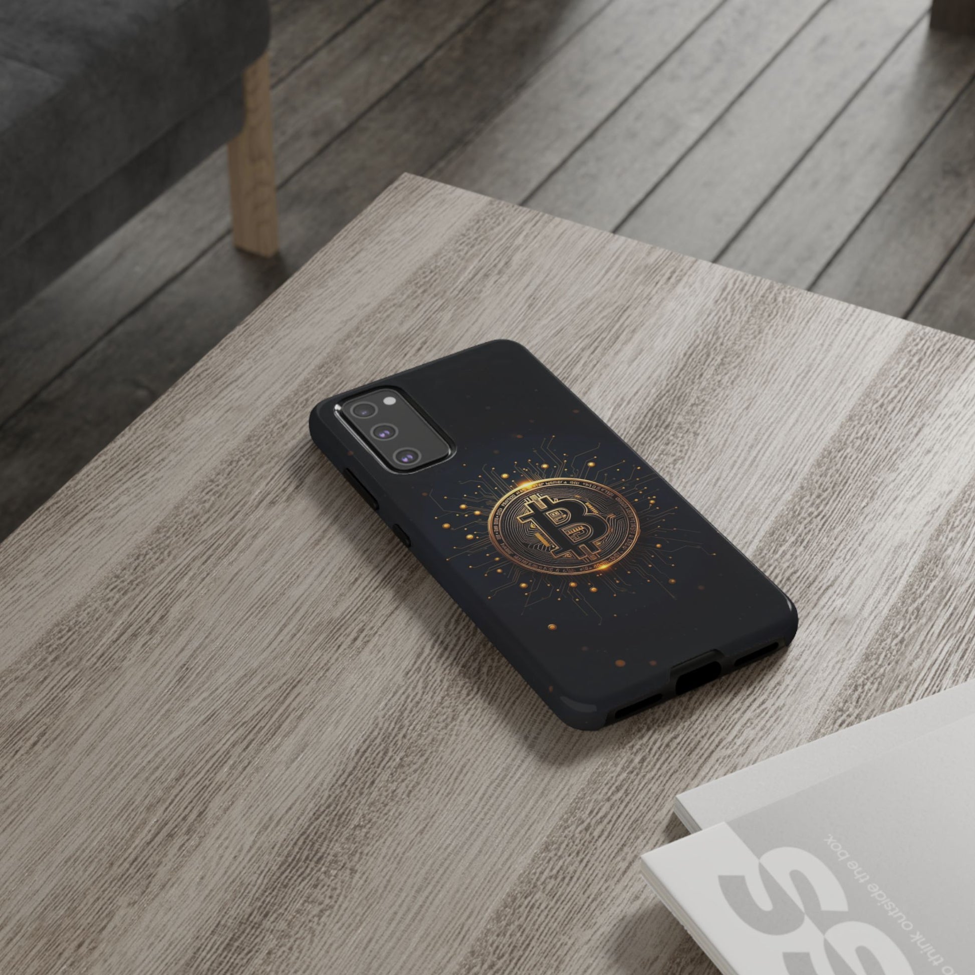 Bitcoin Samsung Tough Case for Smartphones, Crypto Lover Phone Accessory
