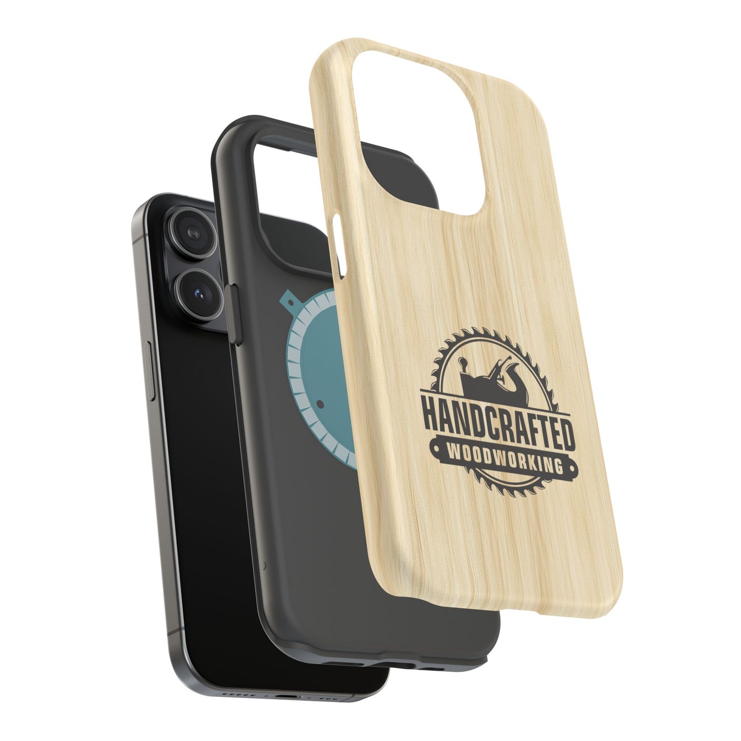 Handcrafted Woodworking Logo Magnetic Phone Cases