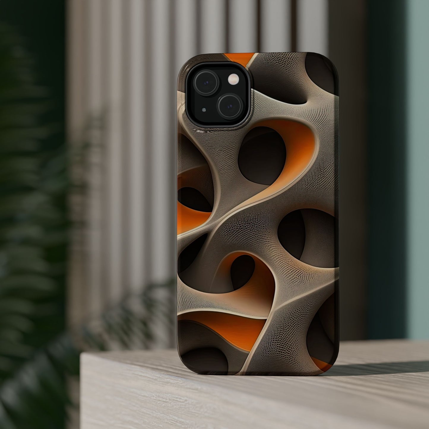 Stylish Magnetic Phone Cases, Abstract Geometric Design