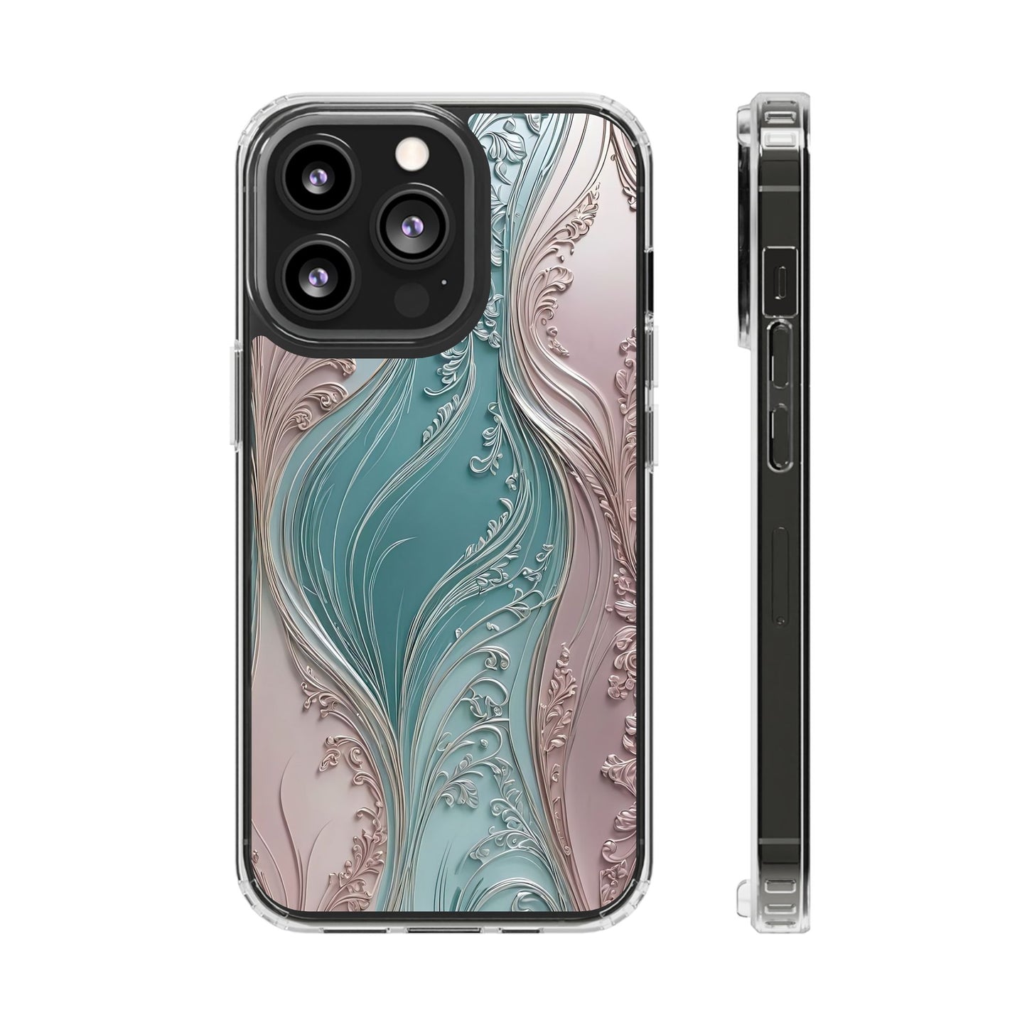 Elegant Clear Phone Cases,  Abstract Design