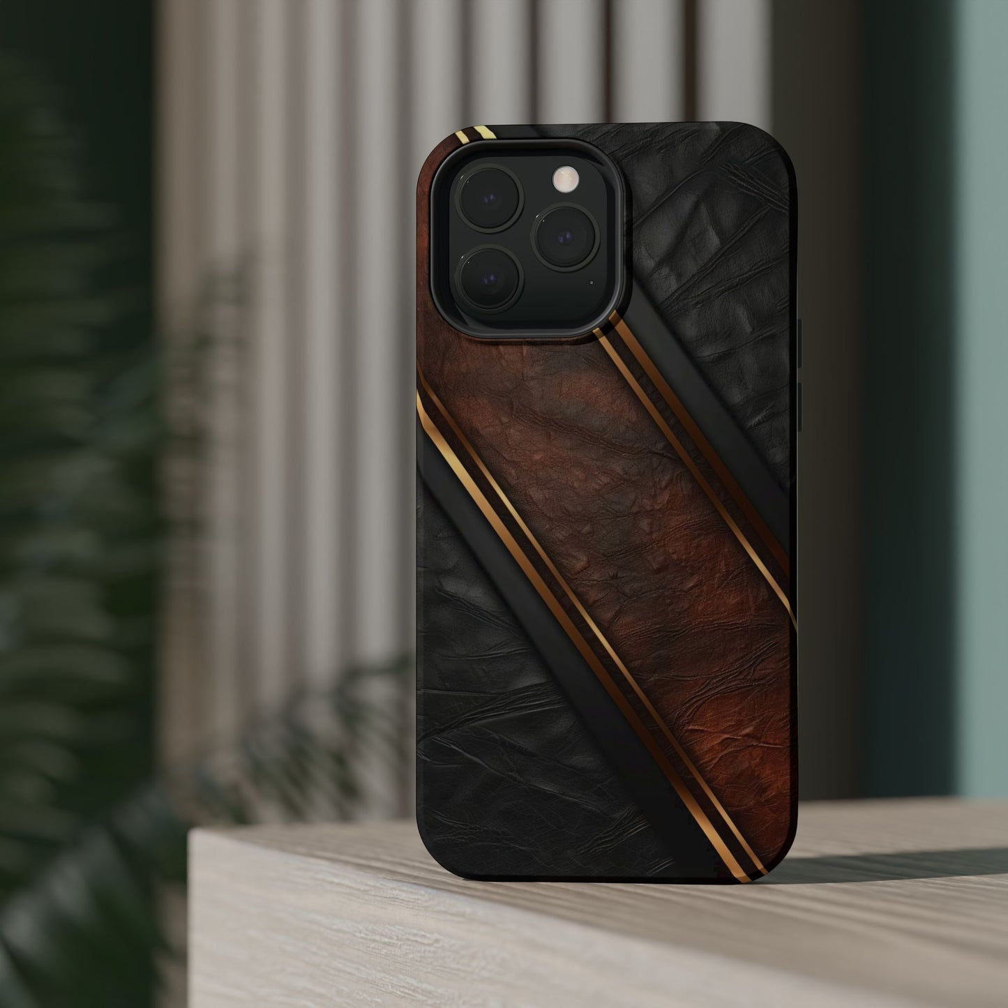 Stylish Leather Texture Magnetic Tough Cases