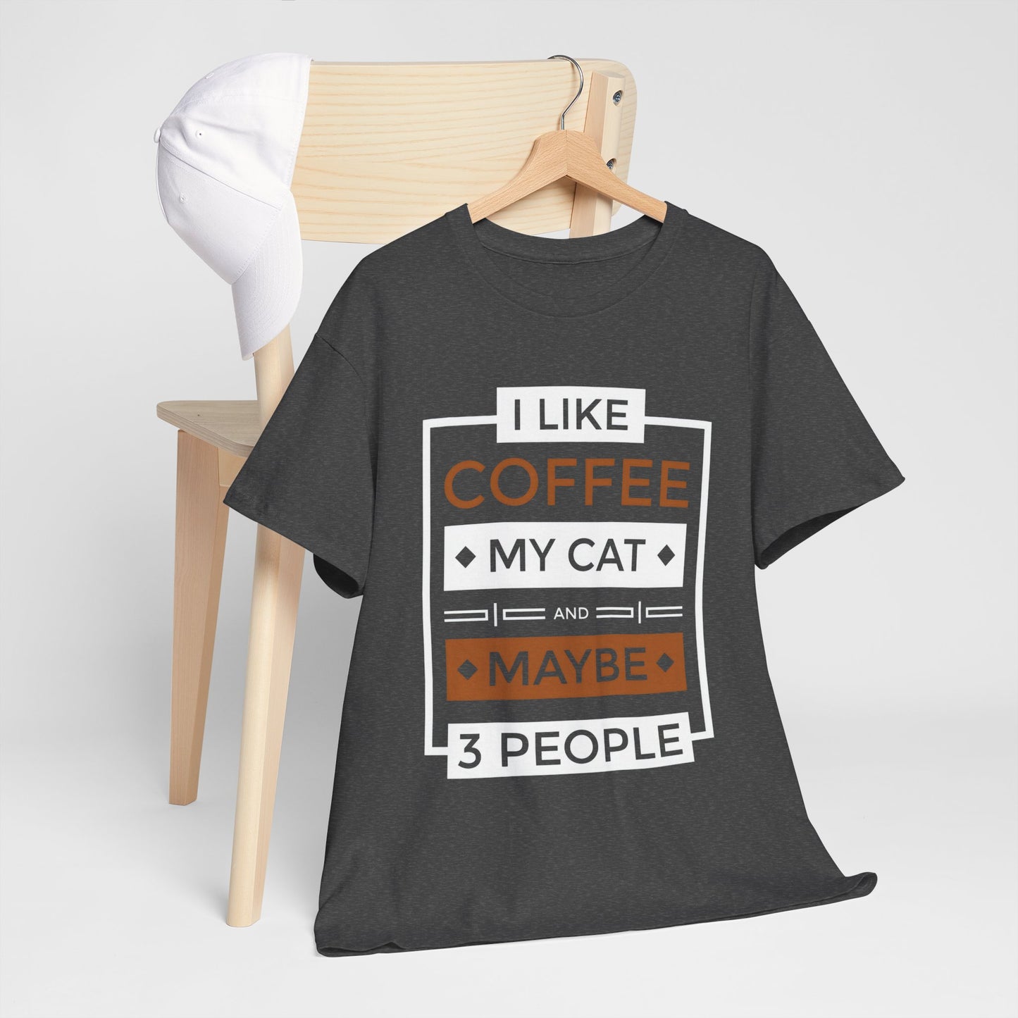 Jakers Coffee Cat Lover T-shirt, Funny Graphic Tee, Gift for Cat Owners, Cat Mom Shirt, Introvert Tee, Gift for Cat Lovers