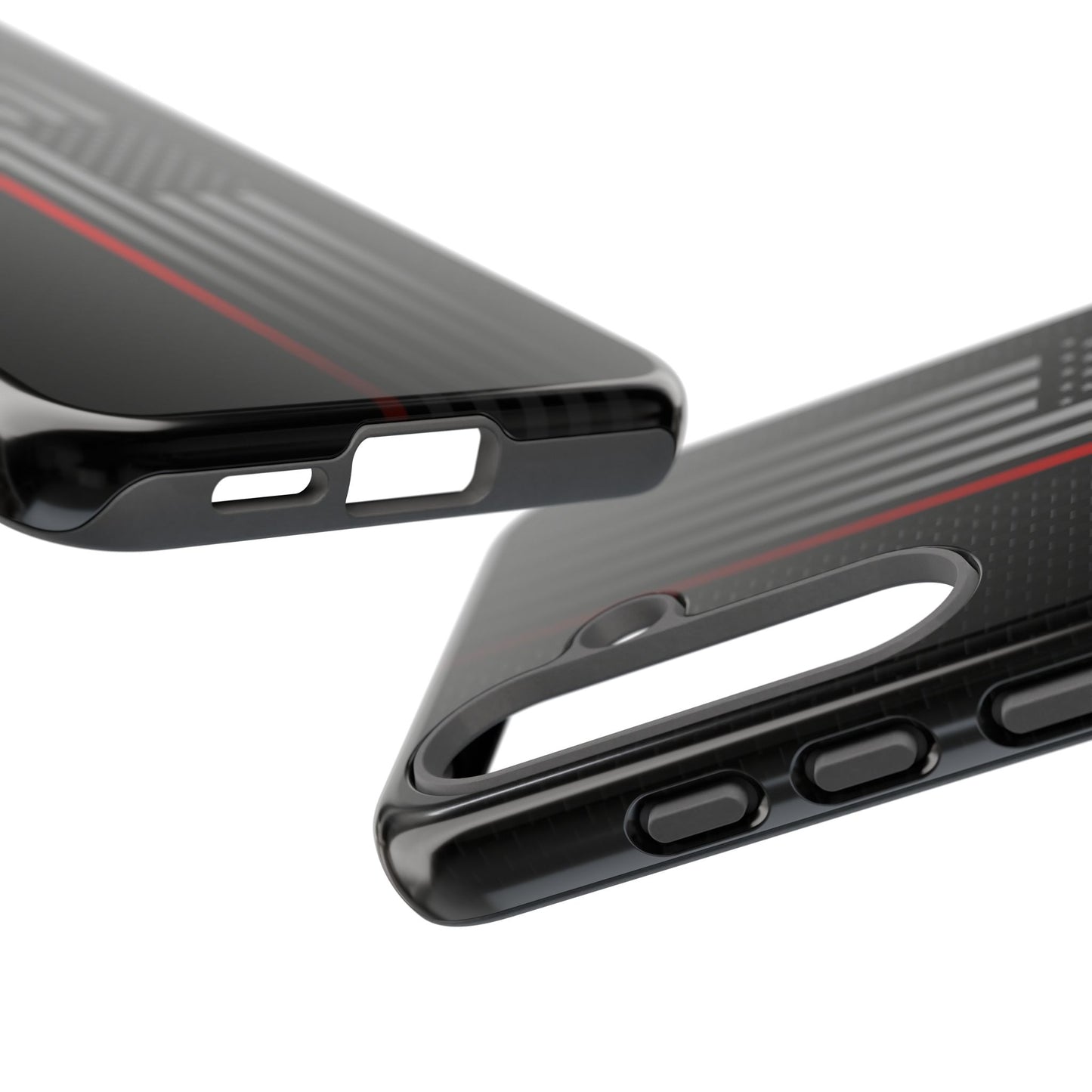 Elegant Patriotic Samsung Phone Case, Thin Red Line Design