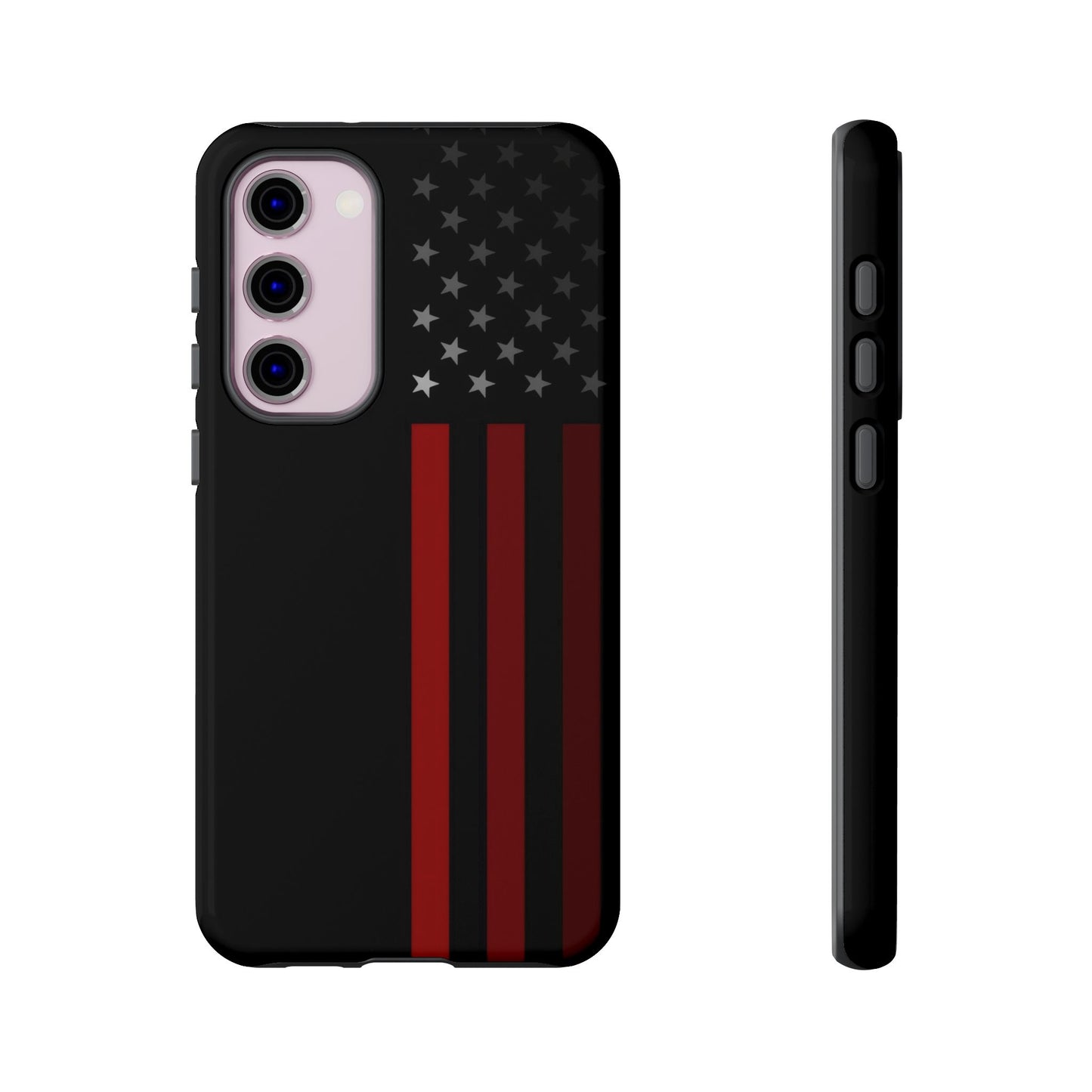 Patriotic Samsung Tough Cases, Red Line American Flag Phone Cover