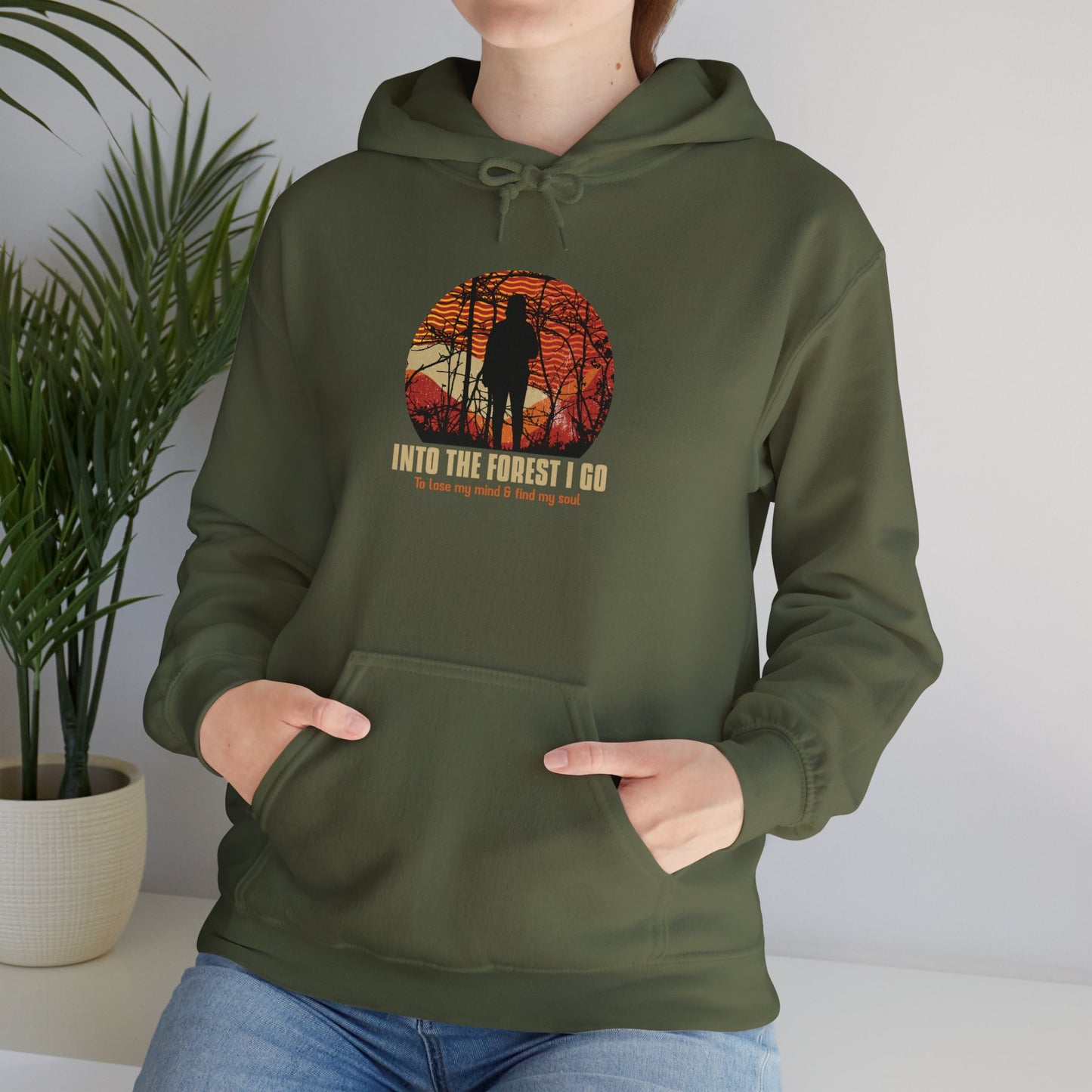 Into The Forest I Go Less Unisex Heavy Blend™ Hooded Sweatshirt