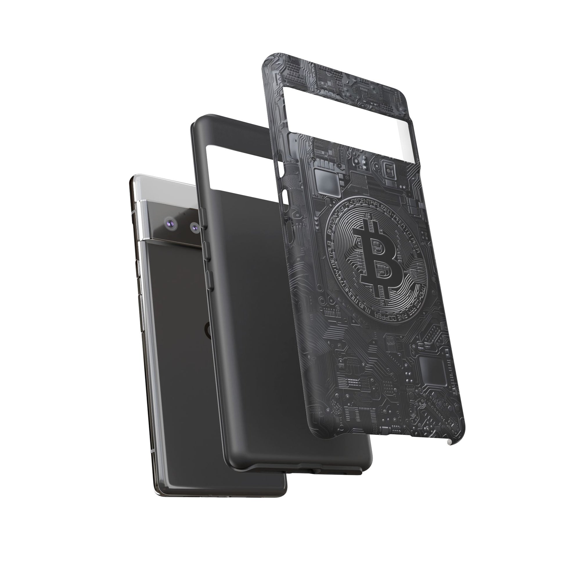 Bitcoin Google Pixel Tough Phone Case, Cryptocurrency Protection Cover