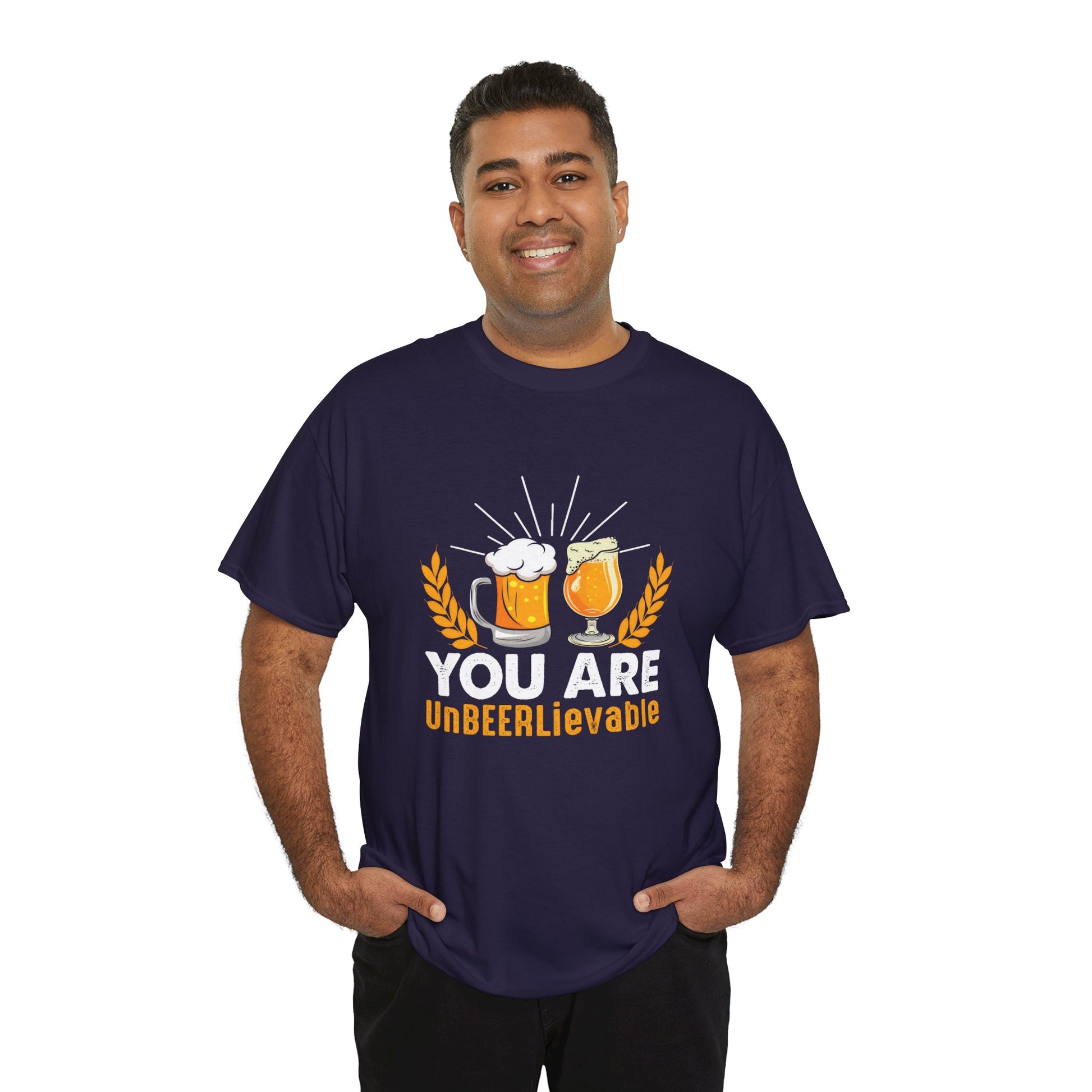 Funny Beer Slogan Tee, You Are UnBEERLievable