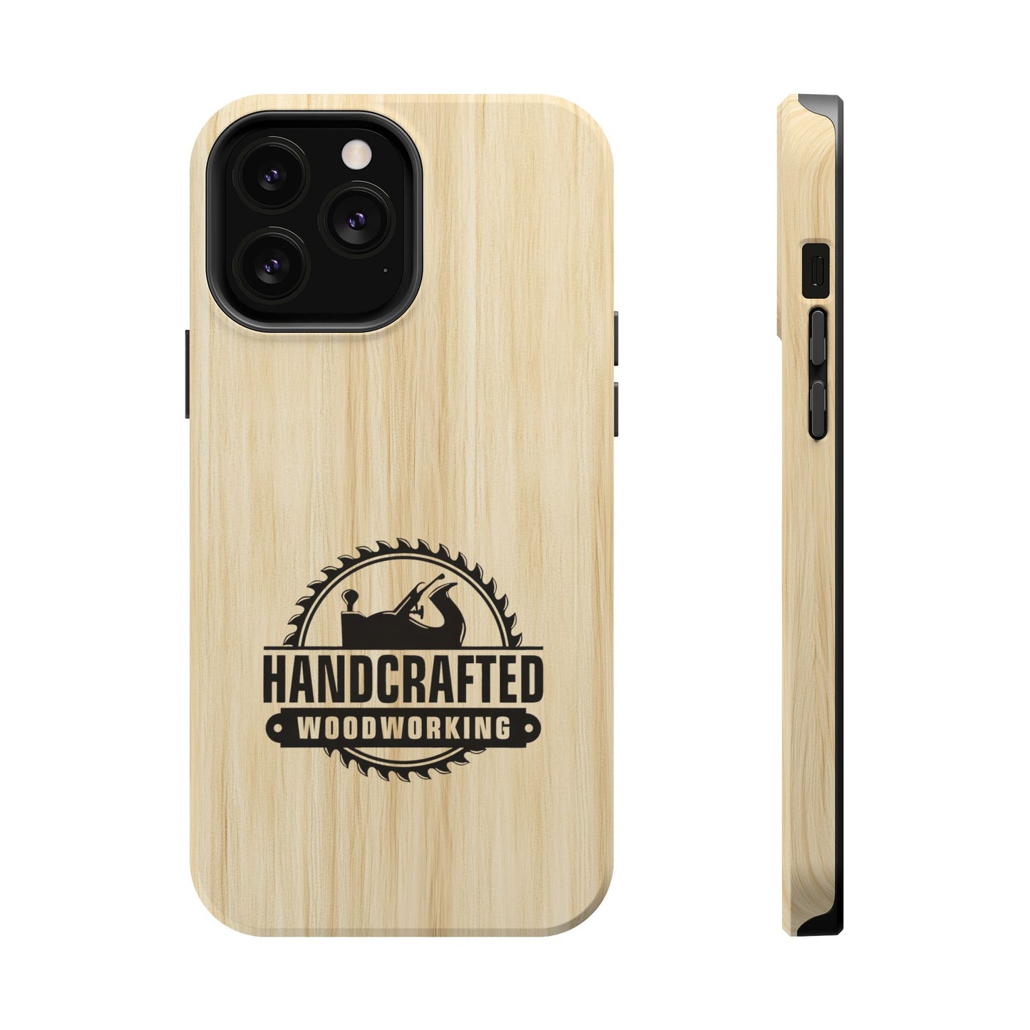 Handcrafted Woodworking Logo Magnetic Phone Cases