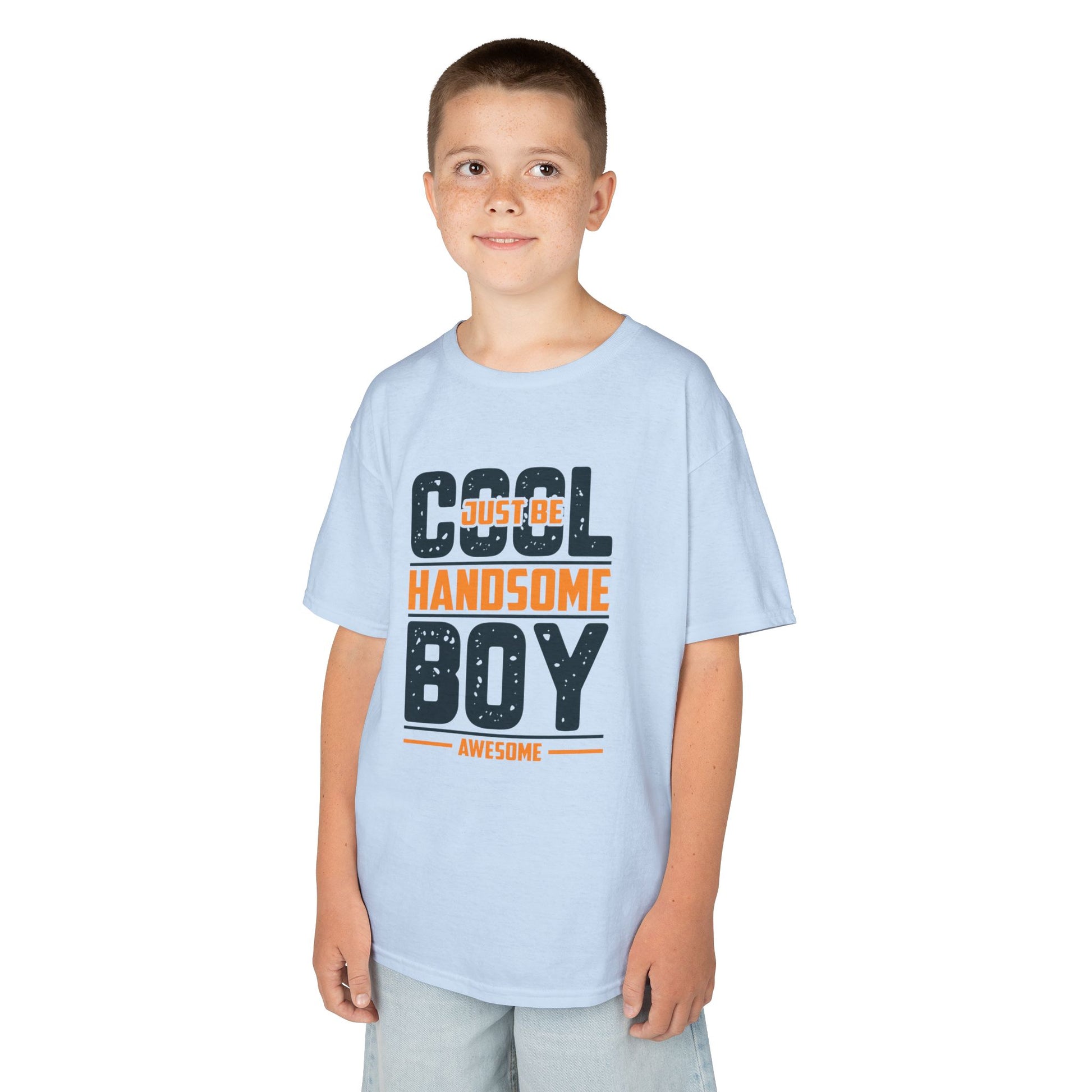 Cool Handsome Boy Kids Tee - Fun Heavy Cotton T-Shirt for Boys