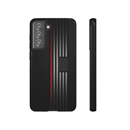 Elegant Patriotic Samsung Phone Case, Thin Red Line Design