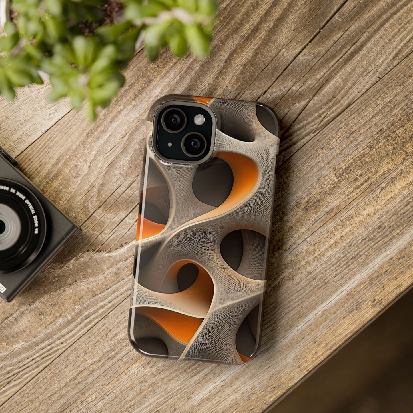 Stylish Magnetic Phone Cases, Abstract Geometric Design