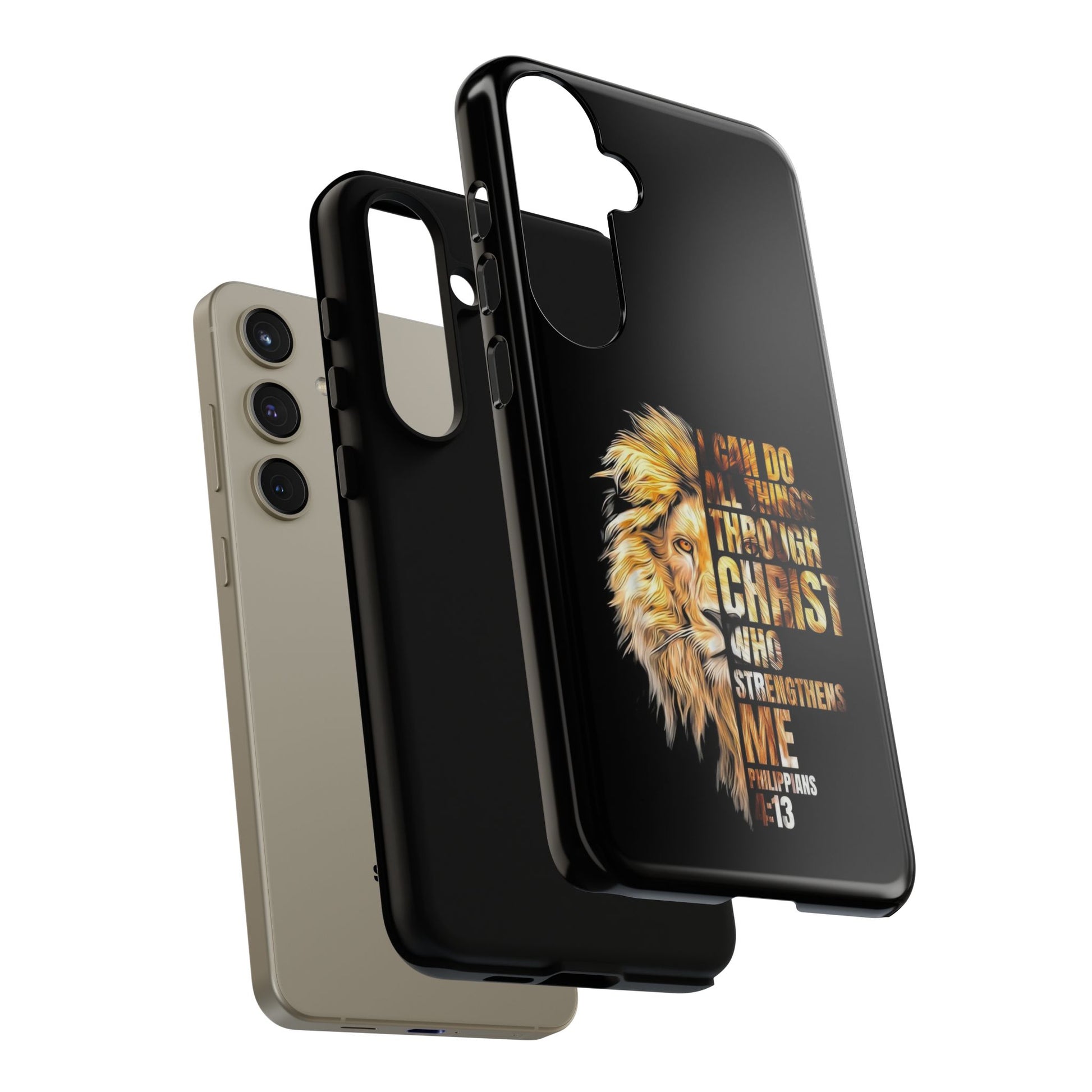 Inspirational Lion  Samsung Phone Case, Strength & Faith, Christian Accessories