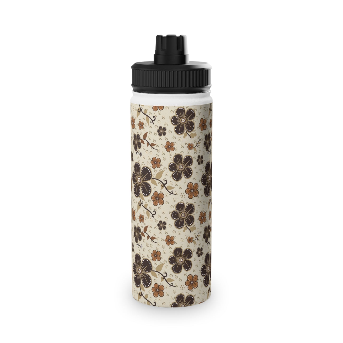 Timeless Elegance Stainless Steel Water Bottle, Sports Lid / Beige