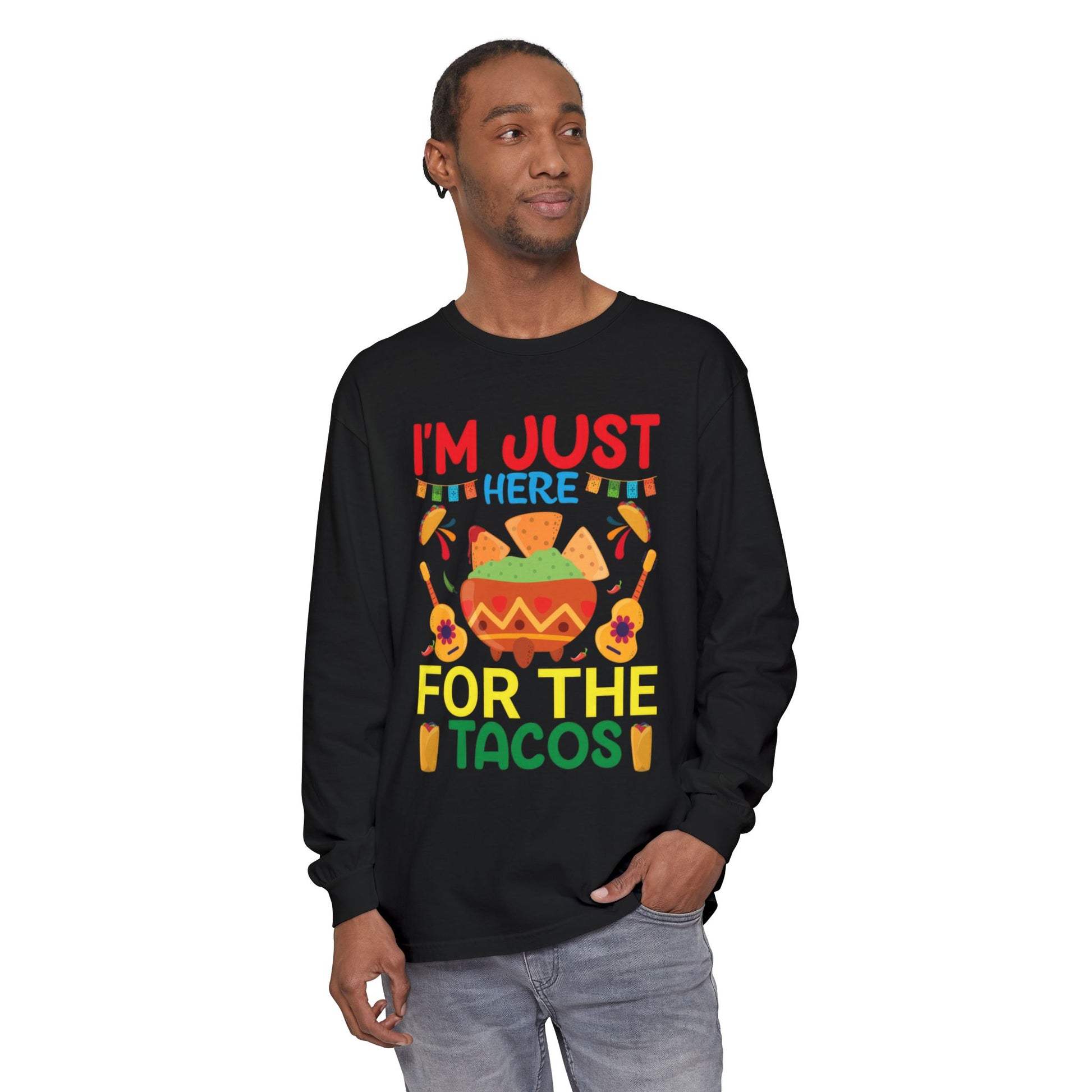 Unisex Taco-Themed Long Sleeve T-Shirt