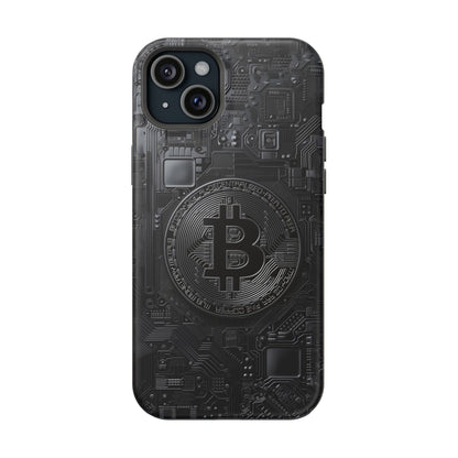 Black Bitcoin Magnetic iPhone Cases - Ideal for Tech Enthusiasts