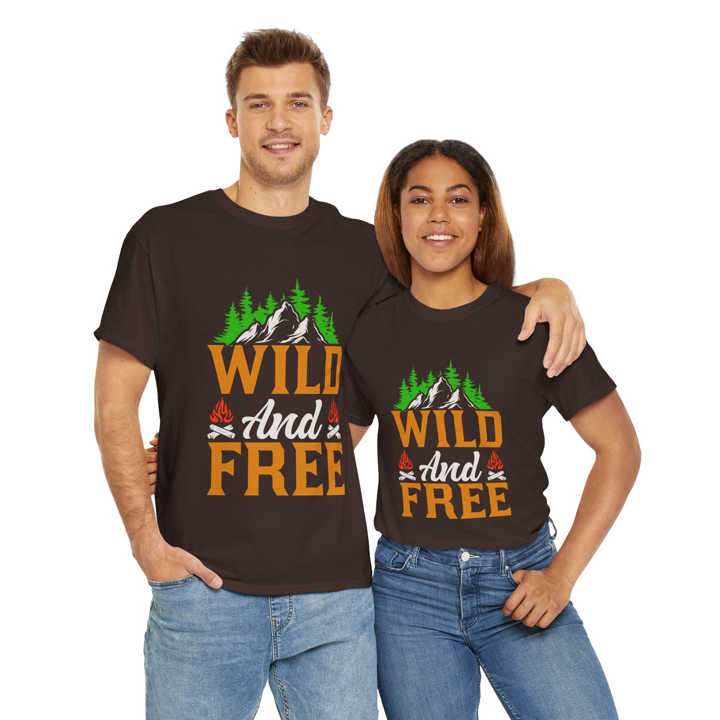 Wild and Free Unisex Heavy Cotton Tee - Perfect for Adventure Lovers