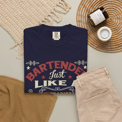 Bartender T-Shirt - Just Like a Therapist, Funny Unisex Tee