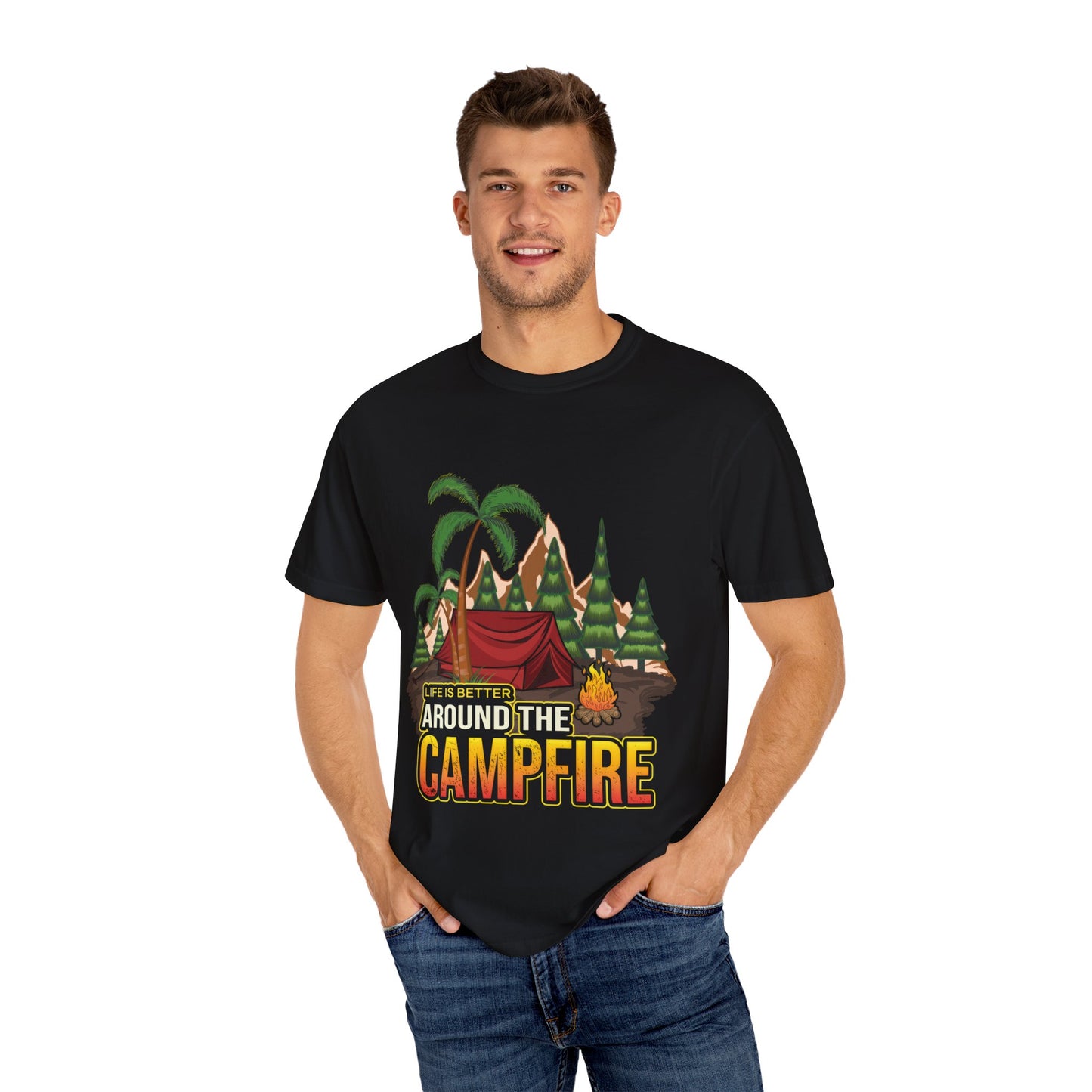 Campfire Adventure Unisex T-Shirt - Life is Better Around the Campfire