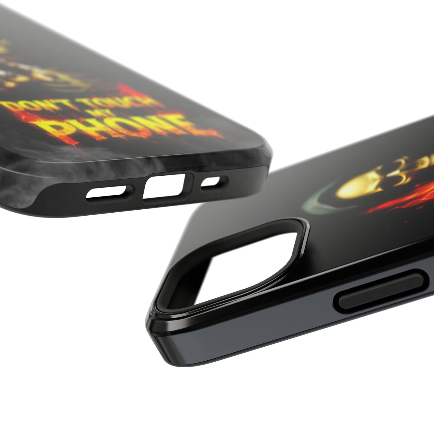 Skull Design Impact-Resistant iPhone Case, Don't Touch My Phone
