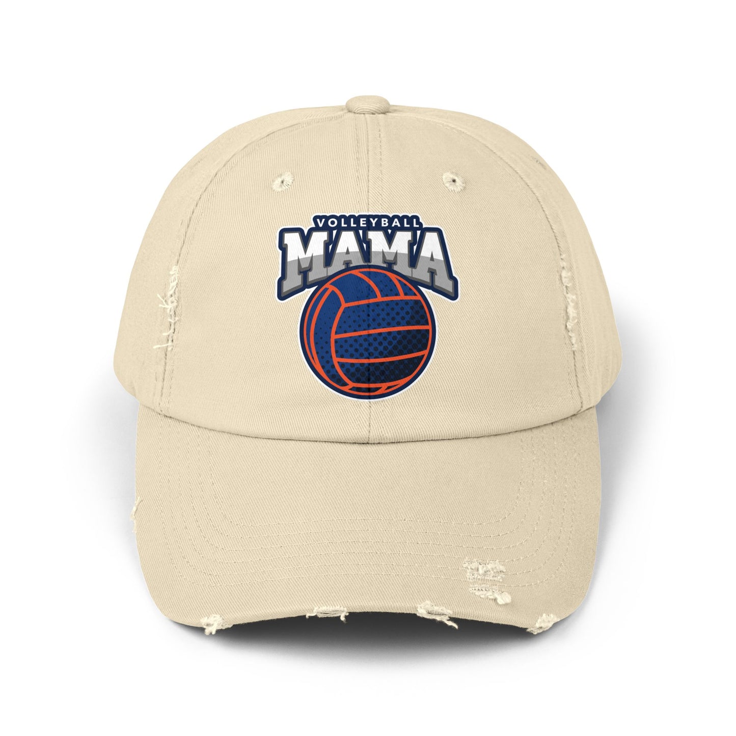 Volleyball Mama Unisex Distressed Cap