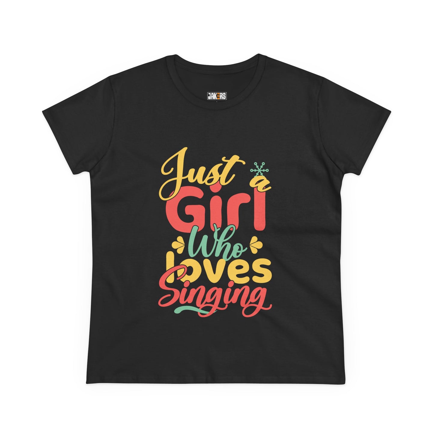 Just a Girl Who Loves Singing Tee - Women's Midweight Cotton T-Shirt