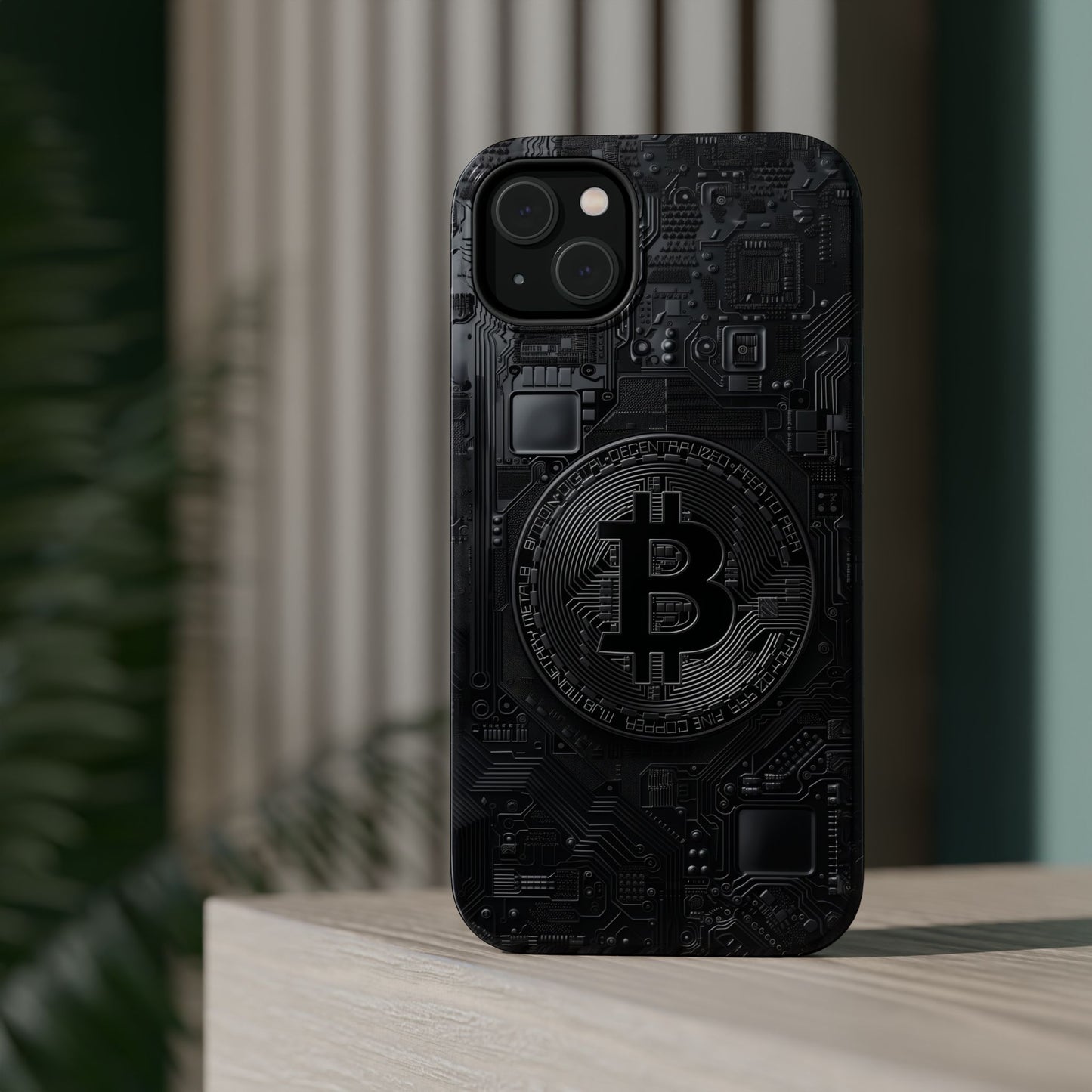 Black Bitcoin Magnetic iPhone Cases - Ideal for Tech Enthusiasts