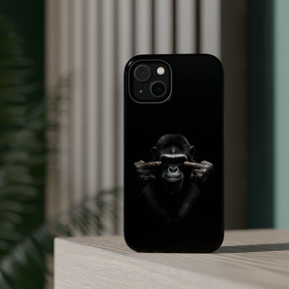 Edgy Gorilla Magnetic iPhone Case, Unique Cell Phone Cover