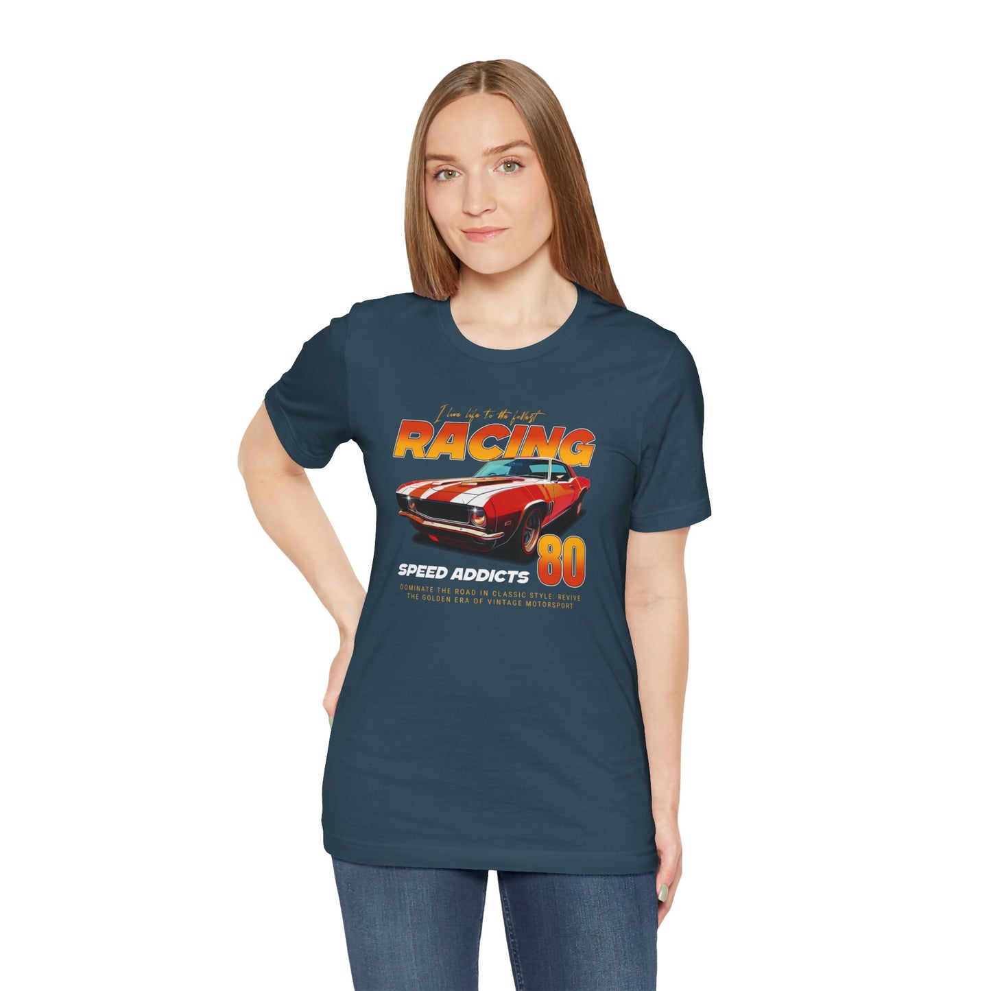 I Live Life To The Fullest Racing Speed Addicts Unisex Jersey Short Sleeve Tee