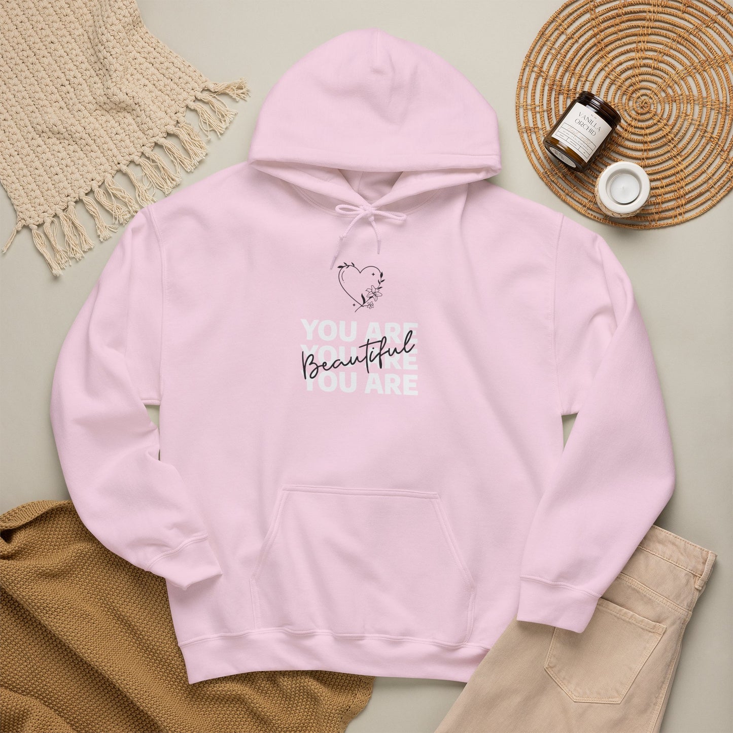You Are Beautiful Hooded Sweatshirt