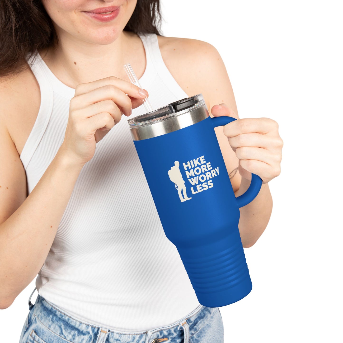 Hike More Worry Less Travel Mug, 40oz