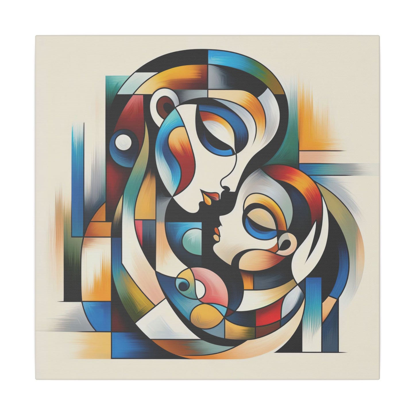 Motherhood in Shapes - Canvas Print