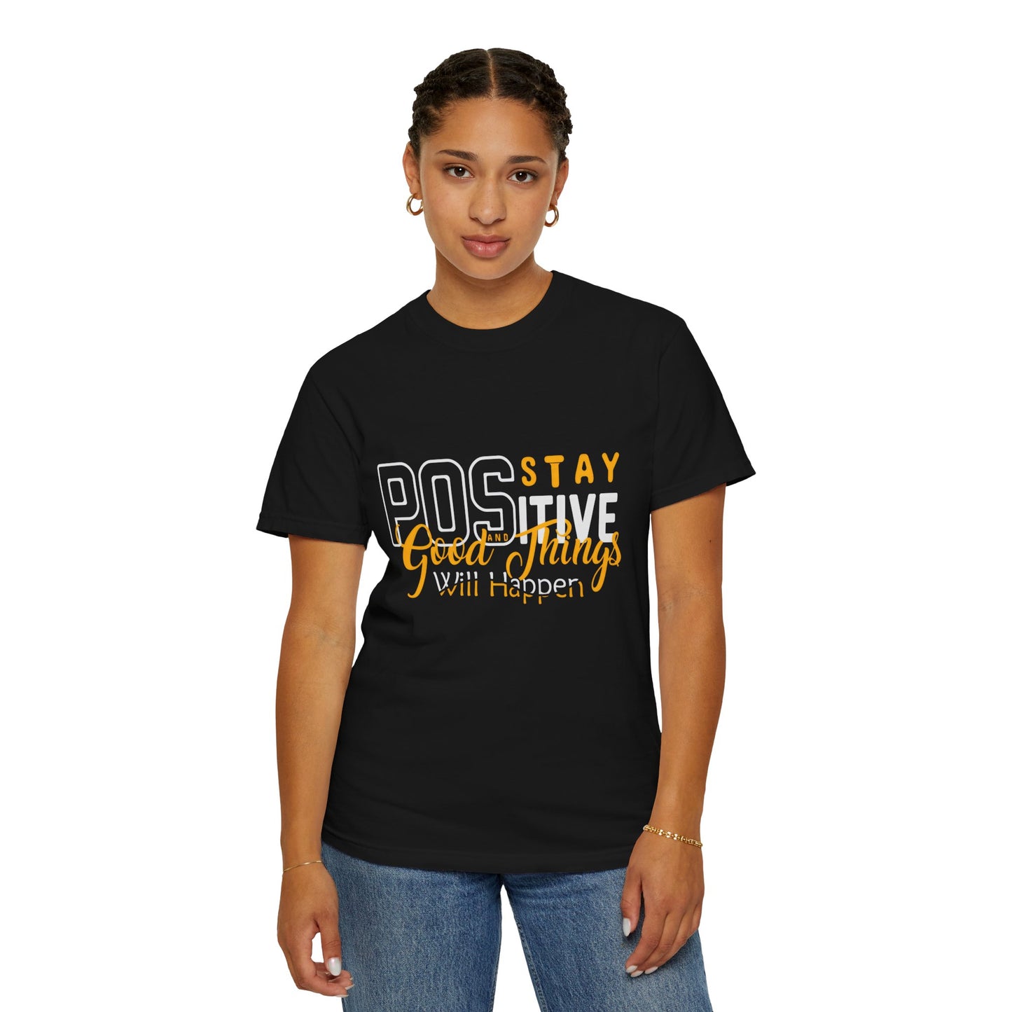 Unisex Positive Vibe T-Shirt - Stay Positive Good Things Will Happen