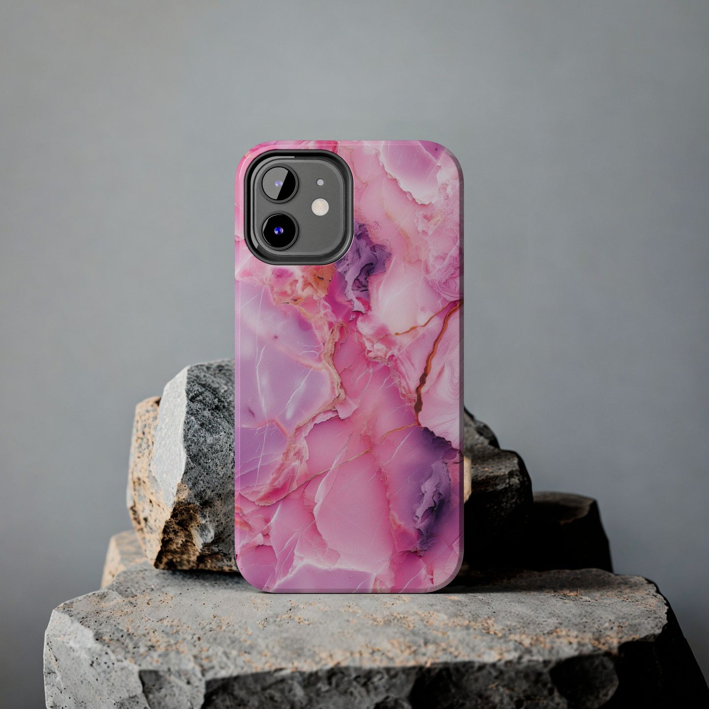 Pink Marble Tough Cases for iPhone, Stylish Protective Covers