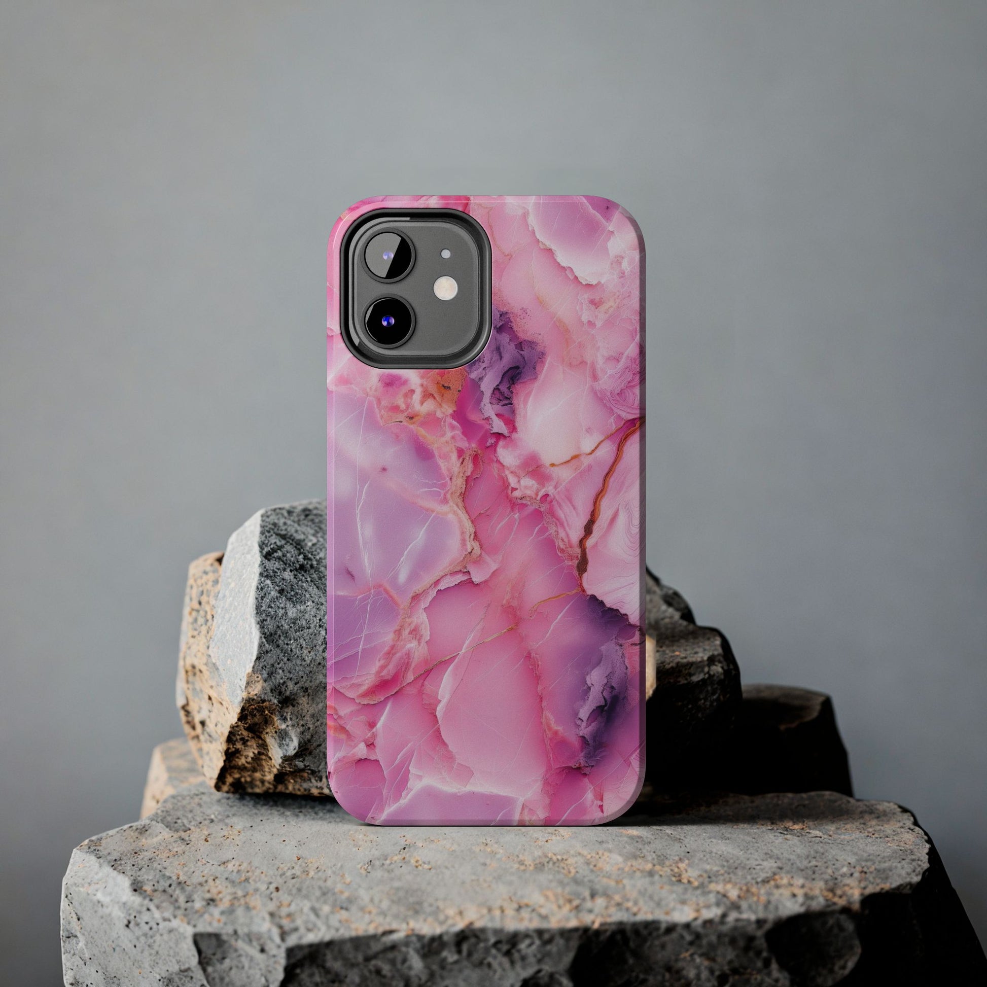 Pink Marble Tough Cases for iPhone, Stylish Protective Covers