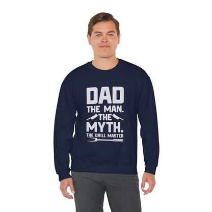 Dad The Man Myth Grill Master Crewneck Sweatshirt